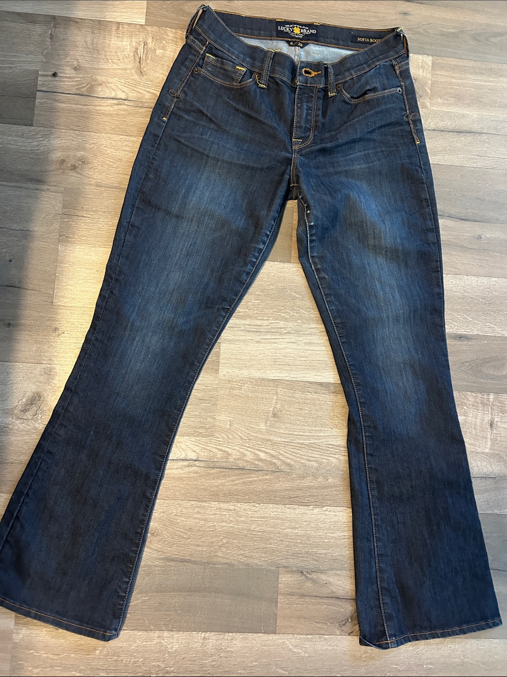 Lucky Brand Womens Dark Denim Flare Jeans